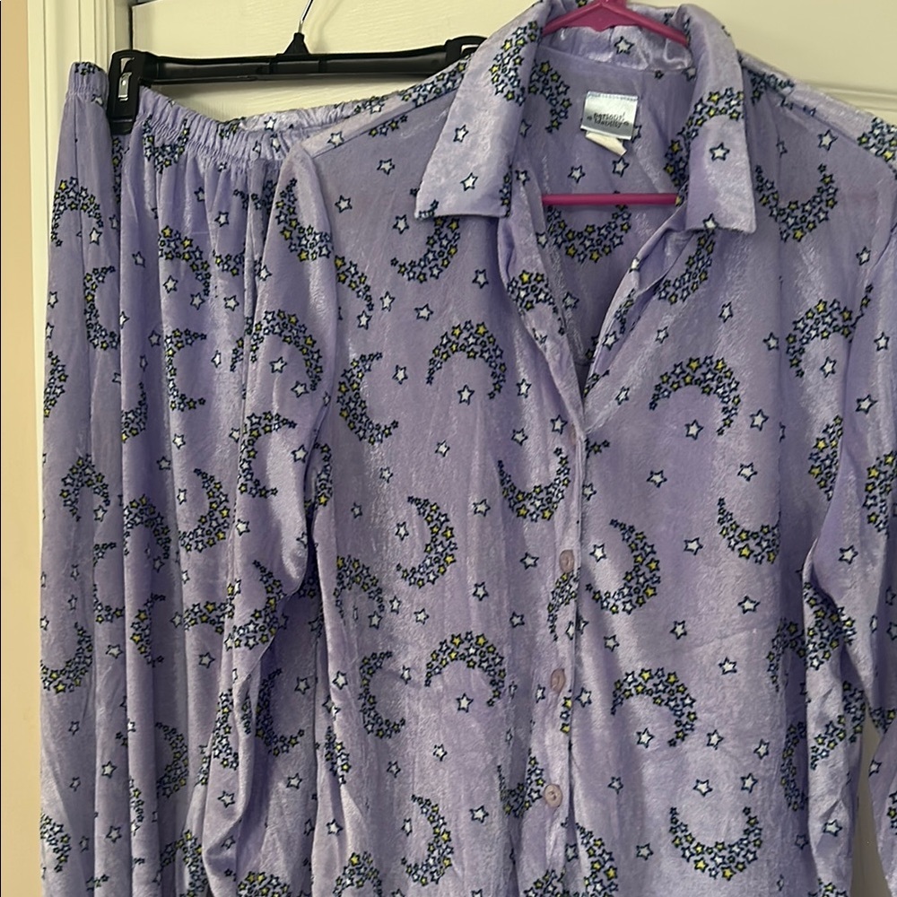 Purple Moon and Star Pajama Set